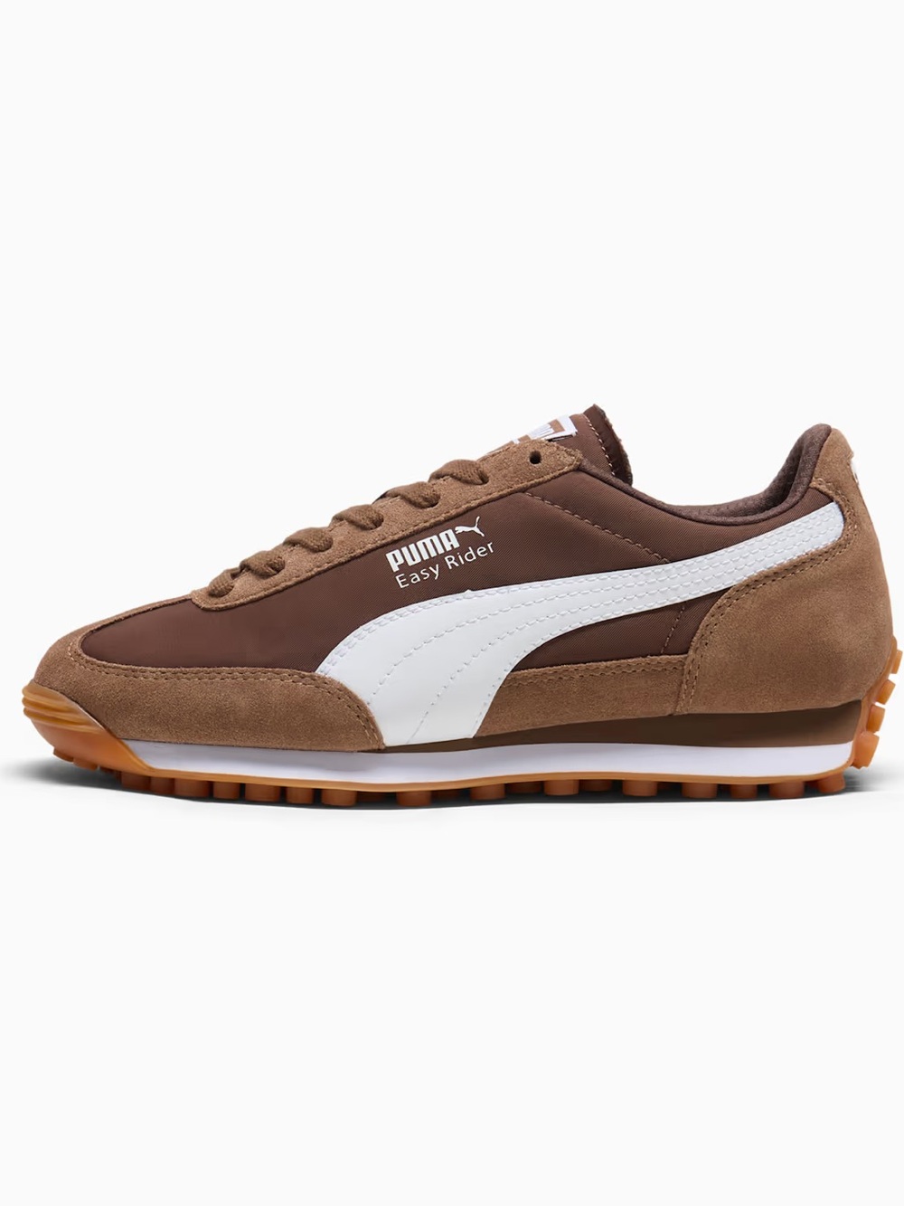 NWOT PUMA Women’s Easy Rider Suede & Nylon Sneakers in Brown & White, Size: 10